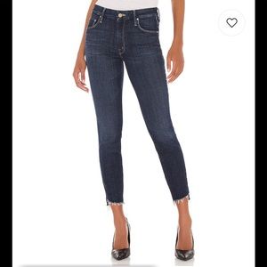 Mother Frayed Cropped Jeans